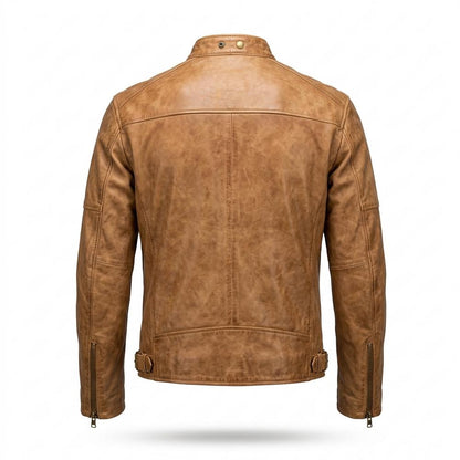 Lederjacken Outlet24 - Rupet | Gewachst Tailliert Lederjacke Herren