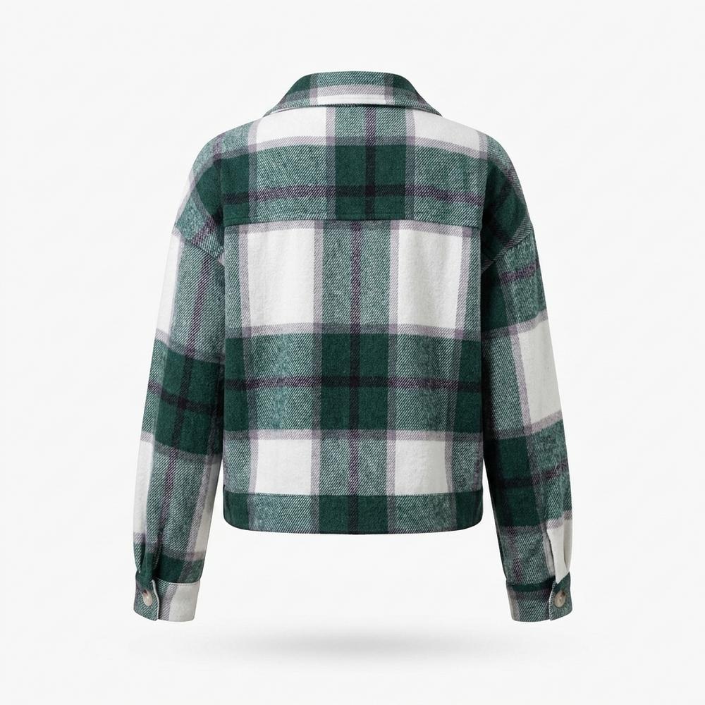 Lederjacken Outlet24 - Vidak | Kariert Langärmlig Jacke Damen