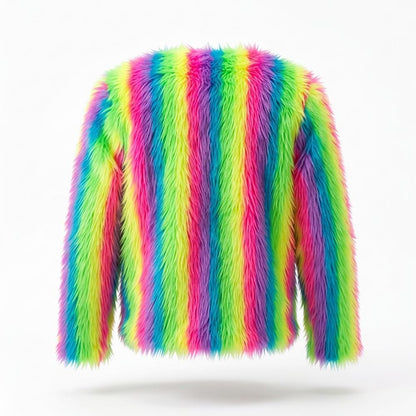 Lederjacken Outlet24 - Mapim | Langhaarige Gestreifte Jacke Unisex