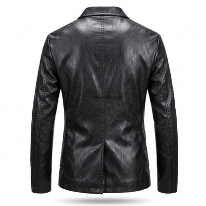 Lederjacken Outlet24 - Tapul | Einreihige Taillierte Lederjacke Herren