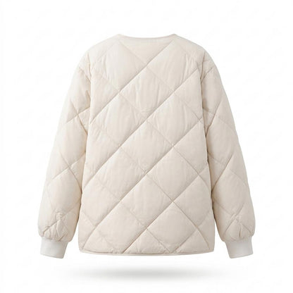Lederjacken Outlet24 - Zinam | Gesteppt Kragenlos Jacke Damen