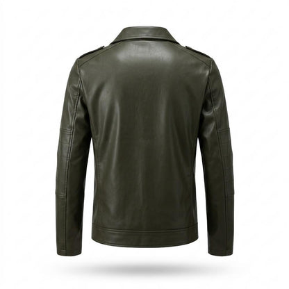Lederjacken Outlet24 - Vomel | Asymmetrisch Tailliert Lederjacke Herren