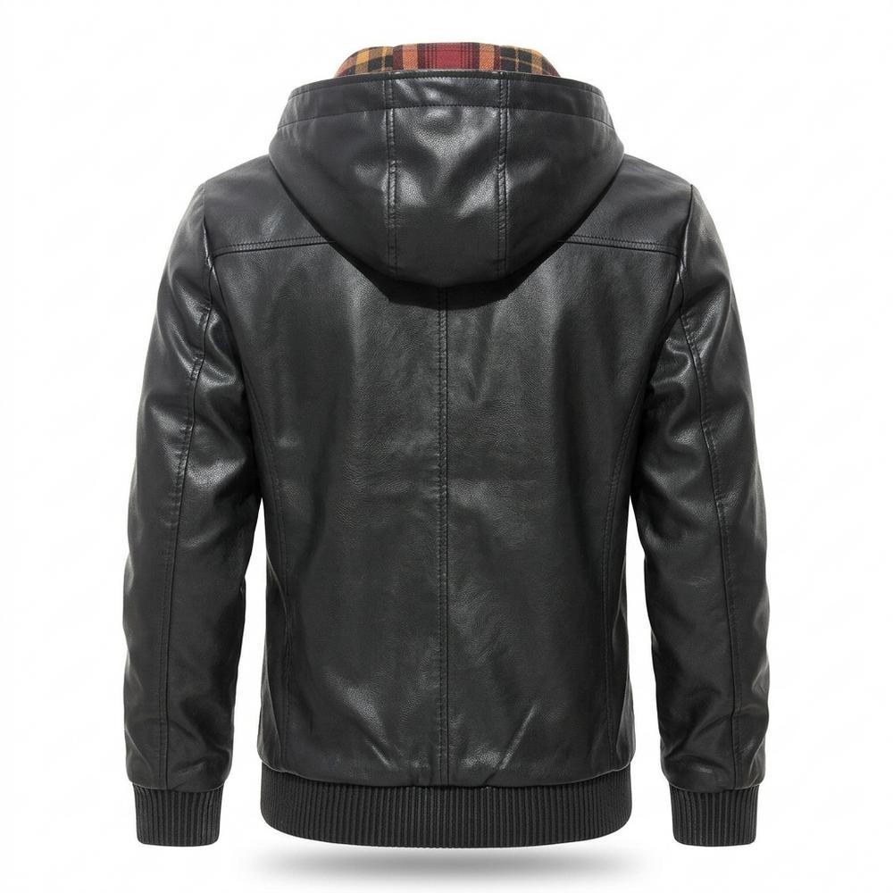 Lederjacken Outlet24 - Lymor | Gefüttert Gerippt Lederjacke Herren