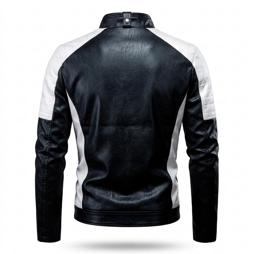 Lederjacken Outlet24 - Zalen | Zweifarbig Tailliert Lederjacke Herren