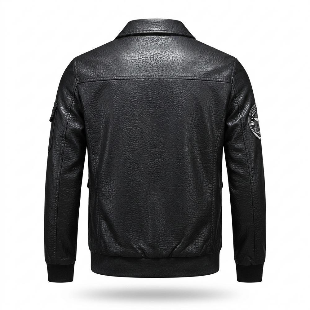 Lederjacken Outlet24 - Comon | Appliziert Strukturiert Lederjacke Herren