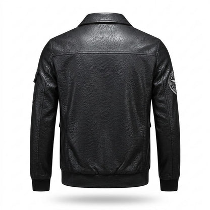 Lederjacken Outlet24 - Comon | Appliziert Strukturiert Lederjacke Herren