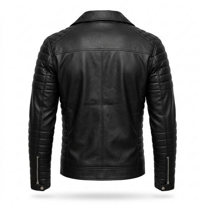 Lederjacken Outlet24 - Zepik | Asymmetrisch Gesteppt Lederjacke Herren
