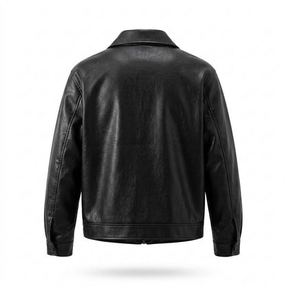 Lederjacken Outlet24 - Rovum | Gefütterte Genarbte Lederjacke Unisex