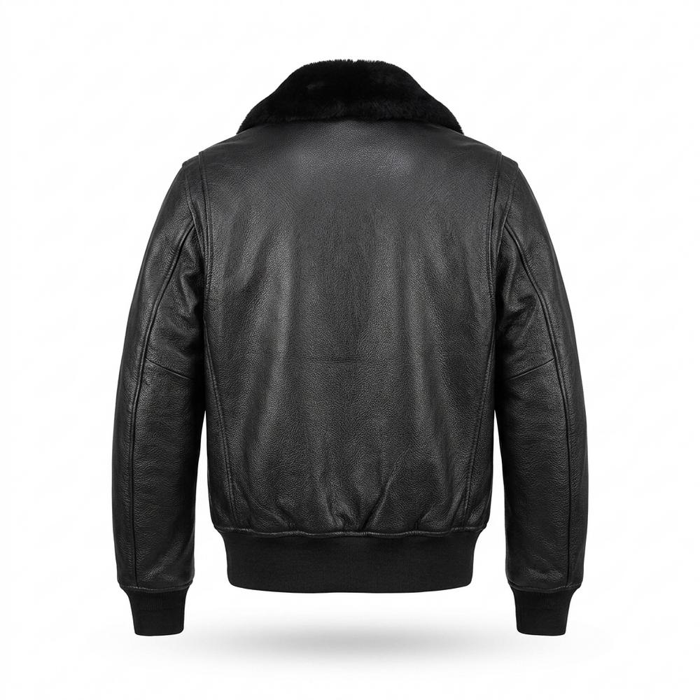 Lederjacken Outlet24 - Aupod | Gefüttert Genarbt Lederjacke Herren