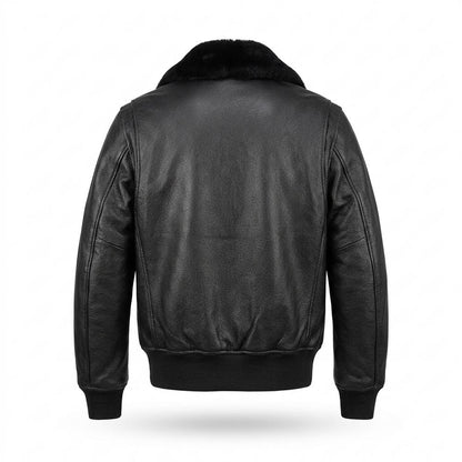 Lederjacken Outlet24 - Aupod | Gefüttert Genarbt Lederjacke Herren