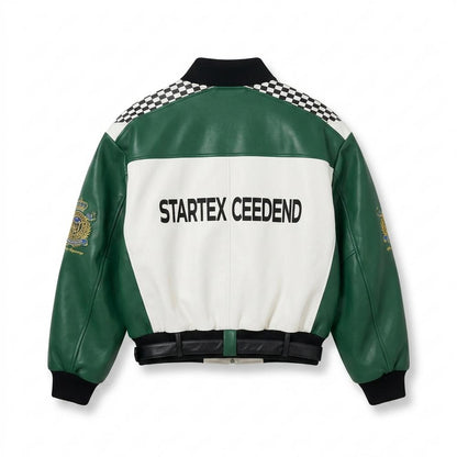 Lederjacken Outlet24 - Momas | Zweifarbig Weit Lederjacke Unisex