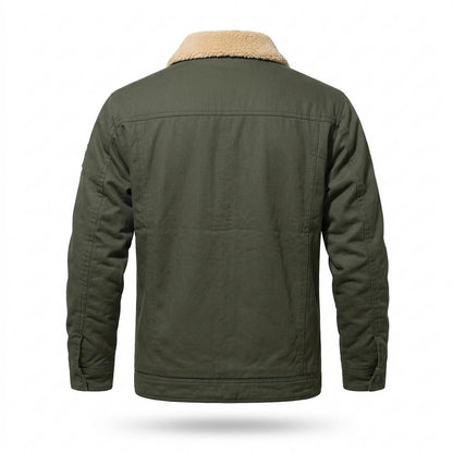 Lederjacken Outlet24 - Lemed | Gefütterte Geknöpfte Jacke Herren
