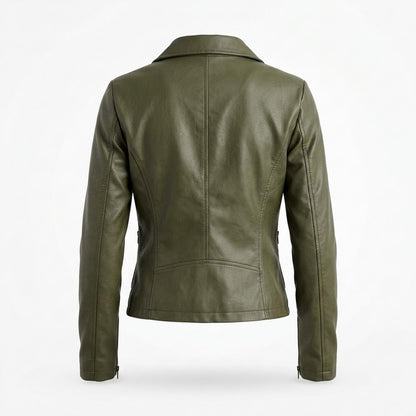 Lederjacken Outlet24 - Denid | Tailliert Unifarben Lederjacke Damen