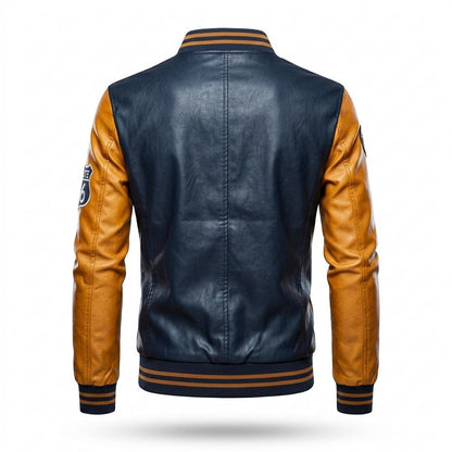 Lederjacken Outlet24 - Ruwen | Bestickt Geknöpft Lederjacke Herren