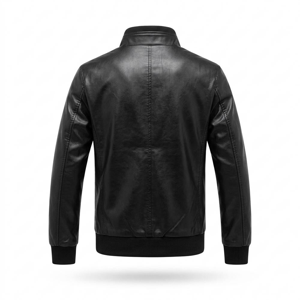 Lederjacken Outlet24 - Vunor | Gefüttert Reißverschluss Lederjacke Herren