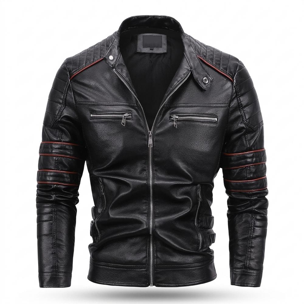 Lederjacken Outlet24 - Mopid | Gesteppt Tailliert Lederjacke Herren
