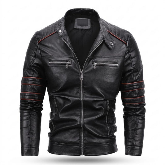 Lederjacken Outlet24 - Mopid | Gesteppt Tailliert Lederjacke Herren