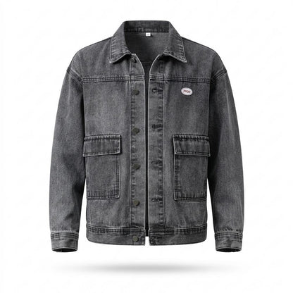 Lederjacken Outlet24 - Eelem | Denim Geknöpft Jacke Herren