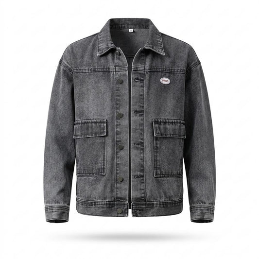 Lederjacken Outlet24 - Eelem | Denim Geknöpft Jacke Herren