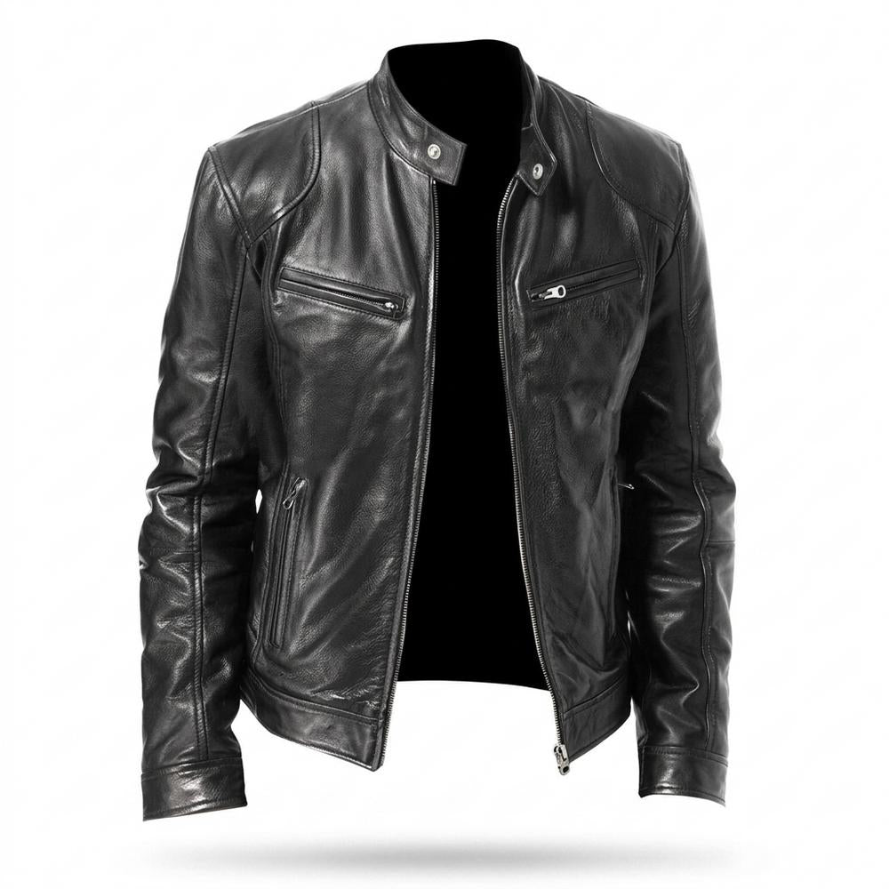 Lederjacken Outlet24 - Misud | Strukturiert Figurbetont Lederjacke Herren