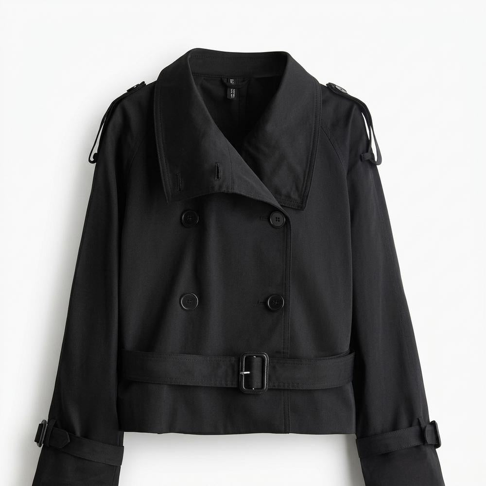 Lederjacken Outlet24 - Muwel | Kurze Doppelreihige Jacke Damen