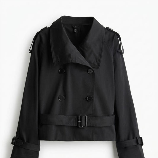 Lederjacken Outlet24 - Muwel | Kurze Doppelreihige Jacke Damen