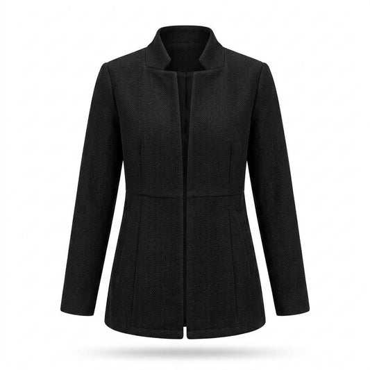 Lederjacken Outlet24 - Kupem | Kragenlos Strukturiert Jacke Damen