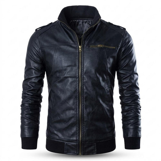 Lederjacken Outlet24 - Remen | Gefüttert Tailliert Lederjacke Herren