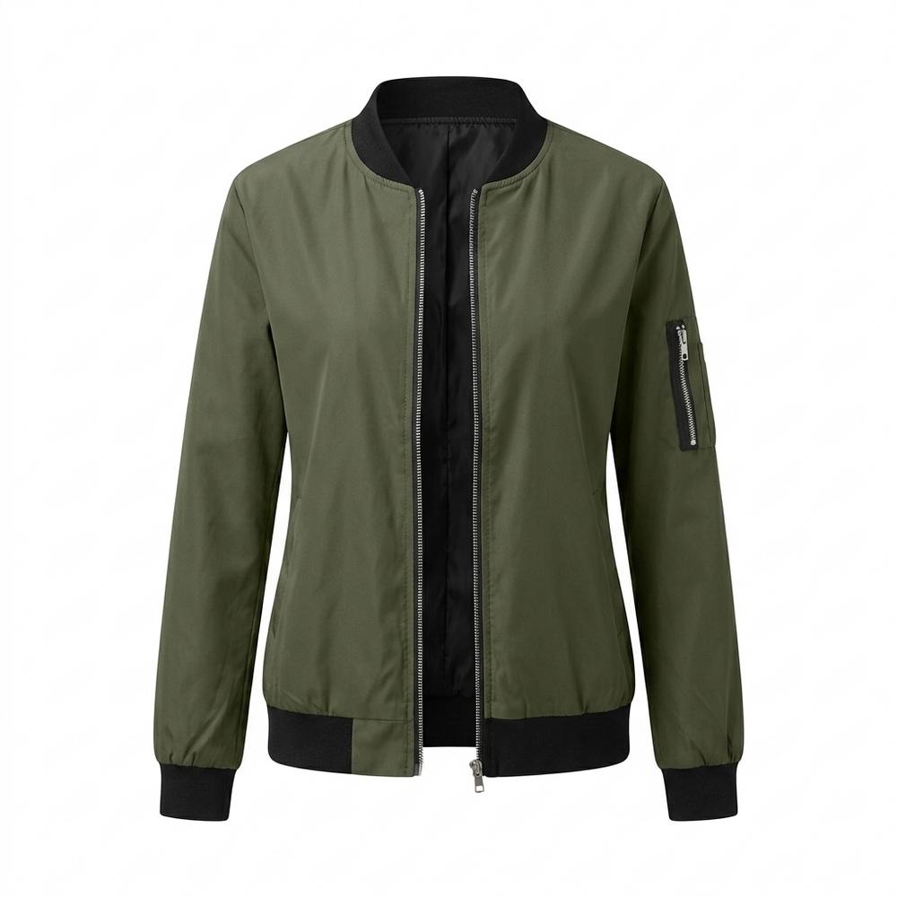 Lederjacken Outlet24 - Dutel | Kurzgeschnittene Gerippte Jacke Damen