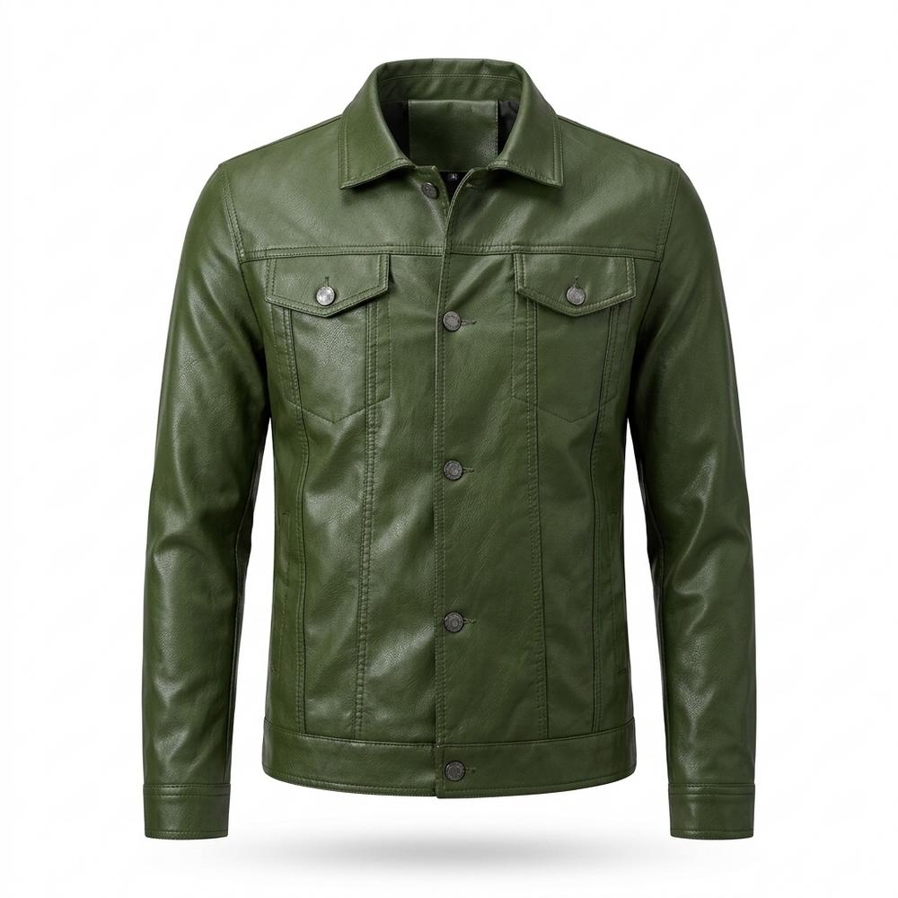 Lederjacken Outlet24 - Lebas | Geknöpft Gekragt Lederjacke Herren