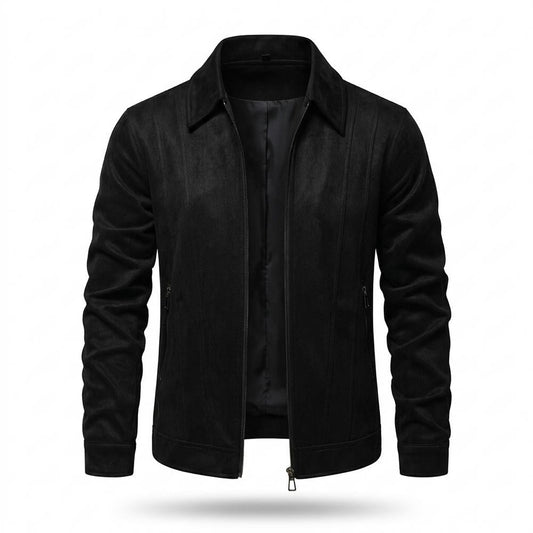 Lederjacken Outlet24 - Cazuk | Strukturierte Taillierte Wildleder-Jacke Herren