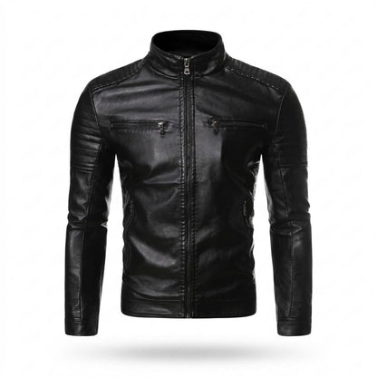 Lederjacken Outlet24 - Vonat | Wattiert Tailliert Lederjacke Herren