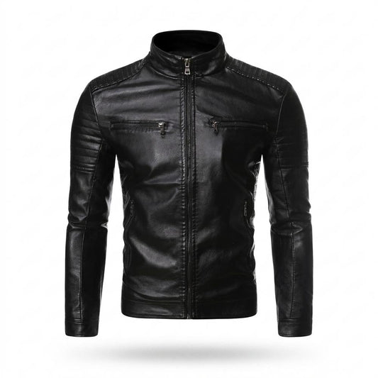Lederjacken Outlet24 - Vonat | Wattiert Tailliert Lederjacke Herren