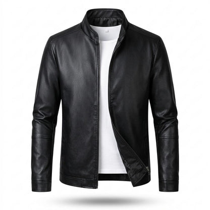 Lederjacken Outlet24 - Lesel | Körpernah Langärmlig Lederjacke Herren