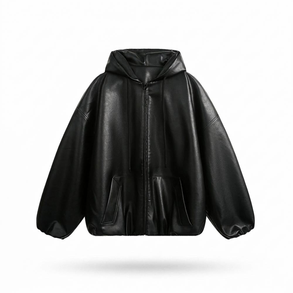 Lederjacken Outlet24 - Duror | Gefüttert Oversize Lederjacke Unisex