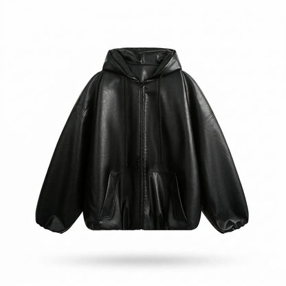 Lederjacken Outlet24 - Duror | Gefüttert Oversize Lederjacke Unisex