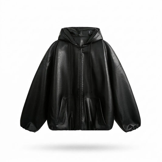 Lederjacken Outlet24 - Duror | Gefüttert Oversize Lederjacke Unisex