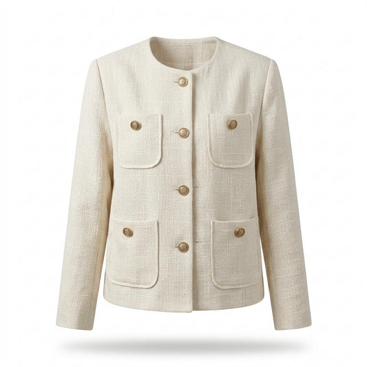 Lederjacken Outlet24 - Cifid | Strukturiert Kragenlos Jacke Damen