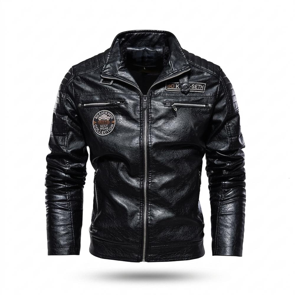 Lederjacken Outlet24 - Cadur | Gesteppt Tailliert Lederjacke Herren