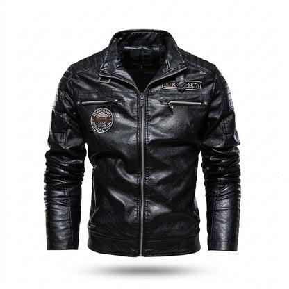 Lederjacken Outlet24 - Cadur | Gesteppt Tailliert Lederjacke Herren