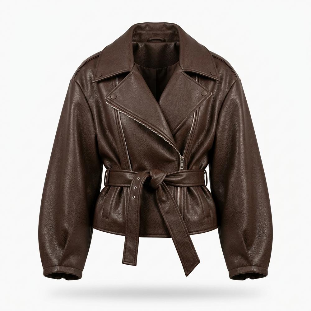Lederjacken Outlet24 - Nozan | Asymmetrische Gegürtete Jacke Damen