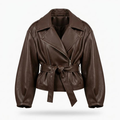 Lederjacken Outlet24 - Nozan | Asymmetrische Gegürtete Jacke Damen