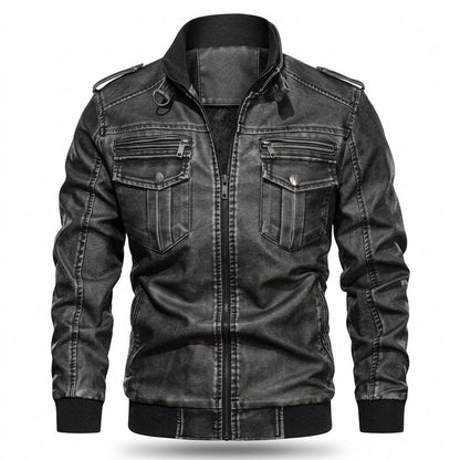 Lederjacken Outlet24 - Zekat | Gefütterte Gewaschene Lederjacke Herren
