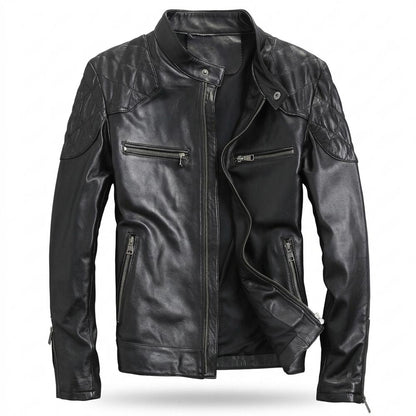 Lederjacken Outlet24 - Morun | Gesteppt Tailliert Lederjacke Herren