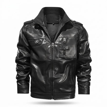Lederjacken Outlet24 - Culok | Gefüttert Reißverschluss Lederjacke Herren
