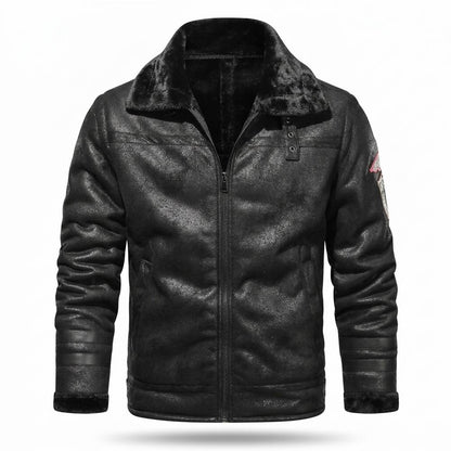 Lederjacken Outlet24 - Sosir | Warm Gefüttert Lederjacke Herren