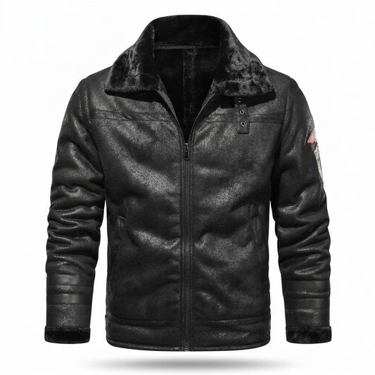 Lederjacken Outlet24 - Sosir | Warm Gefüttert Lederjacke Herren