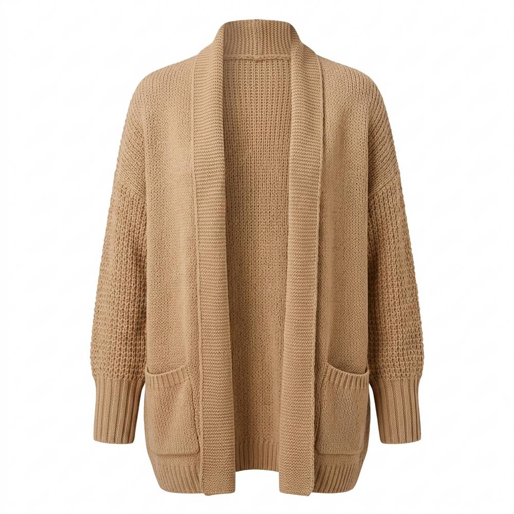Lederjacken Outlet24 - Vukar | Strukturiert Offen Cardigan Damen