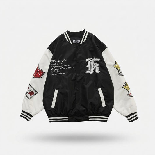 Lederjacken Outlet24 - Auded | Bestickt Geknöpft Jacke Unisex