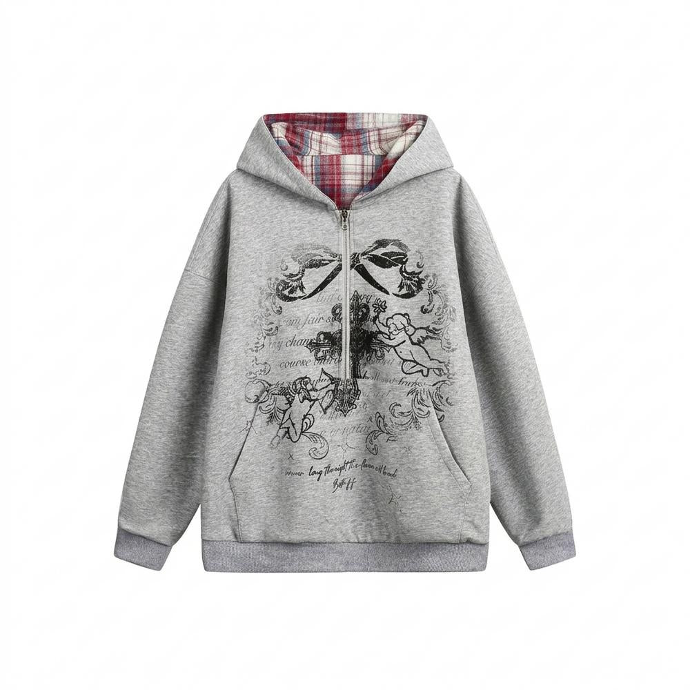Lederjacken Outlet24 - Eogan | Gefüttert Bedruckt Hoodie Unisex